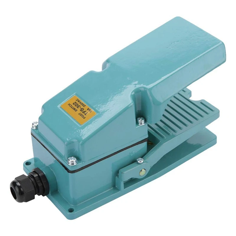 

TFS-302 Foot Switch Pedal Switch 15A AC 250V 50HZ for Textile Equipment, Welding Device, Printing Device
