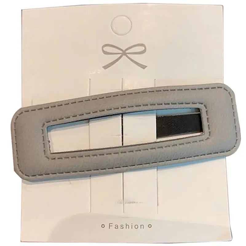 

1pc Snap Hair Clip Non-Slip Simple Hollow Rectangle Hairpins Solid Color Barrettes Stylish Girls Headwear Gifts Hair Accessories