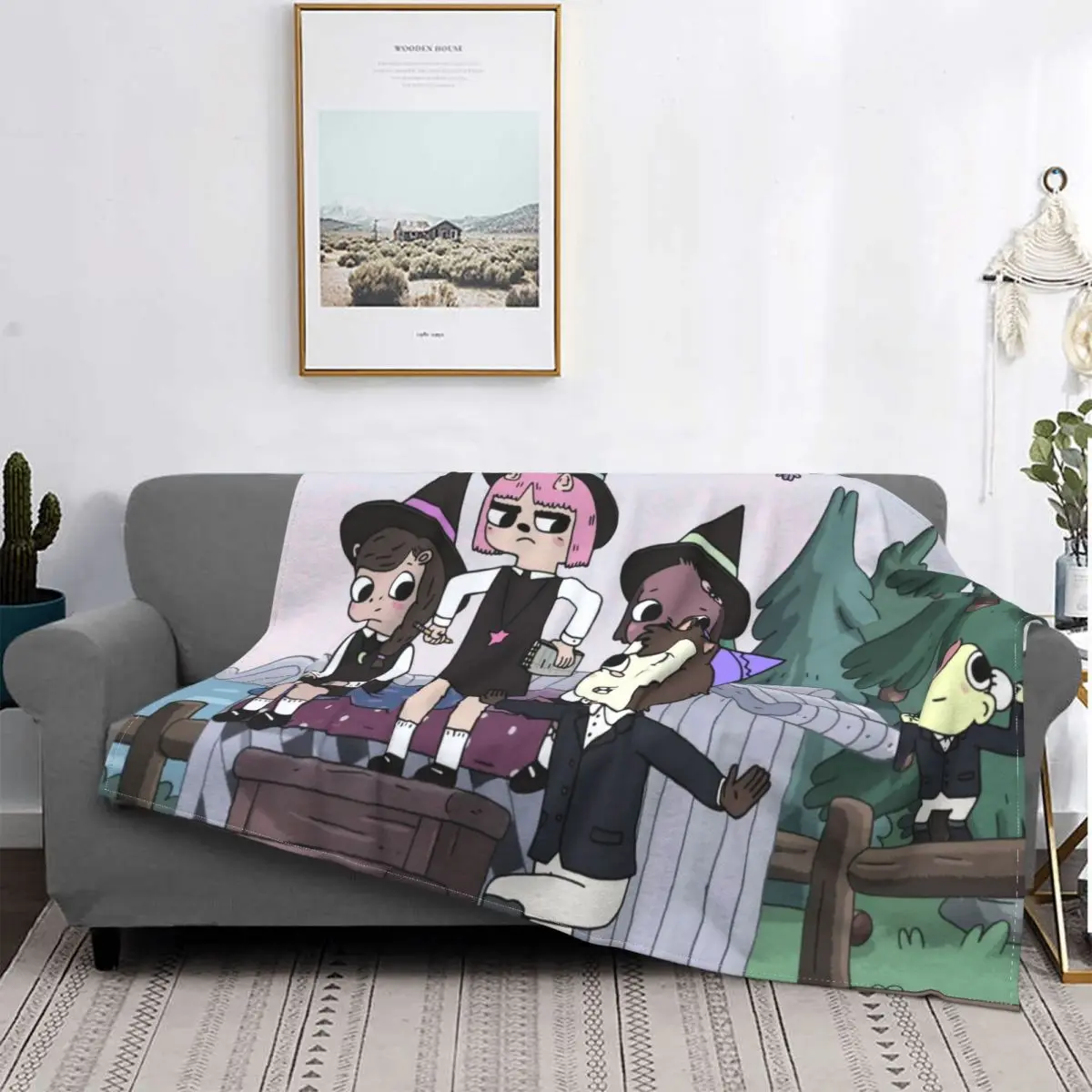 

Summer Camp Island Hedgehog Animated Episodes Blankets Coral Fleece Plush Decoration Bedroom Bedding Couch Bedspread