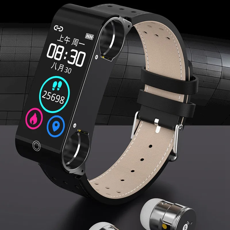 

New L890 2-In-1 Sports Smart Watch 1.14inch Screen Bluetooth 5.0 Rechargeable Heart Rate Bracelet With Wireless Headsets