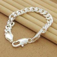 8mm husband bracelets gifts 925 sterling silver women men chain link bracelet fashion russian runway mens fashion jewelry
