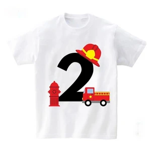 Boys/Girls Birthday Numbers Happy Birthday Child T-Shirt for Children  Boys T Shirt White T-Shirt Baby Girls Top Princess