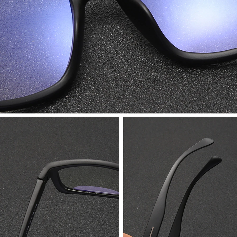 

LongKeeper Square Blue Light Blocking Glasses Women Men Fashion Black Clear Lens Computer Eyeglasses Anti-UV Spectacles Frame