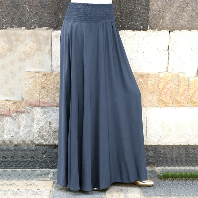 

Autumn and Winter Women Fashion Solid Color Skirt High Waist Skirt Ladies Female Floor Length Loose Casual Long Skirt Plus Size