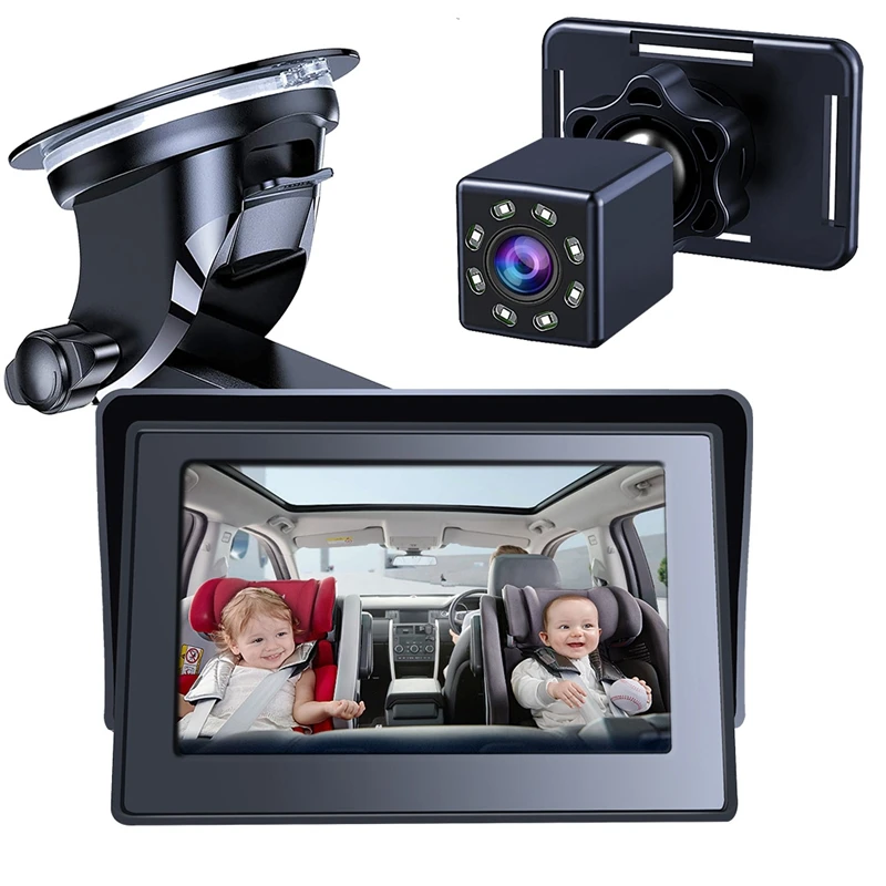 Koop 4.3 Inch Baby Auto Spiegel Achterbank Auto Camera Met Hd Nachtzicht Functie Auto Spiegel Display Herbruikbare Sucker Beugel