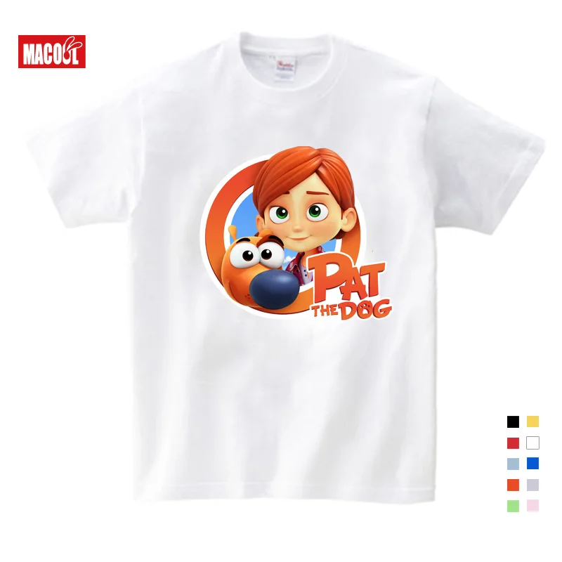 

Новинка, футболка для мальчиков и девочек, летние белые детские футболки, рубашки для маленьких девочек, Детская футболка с коротким рукавом и мультяшным принтом, топы