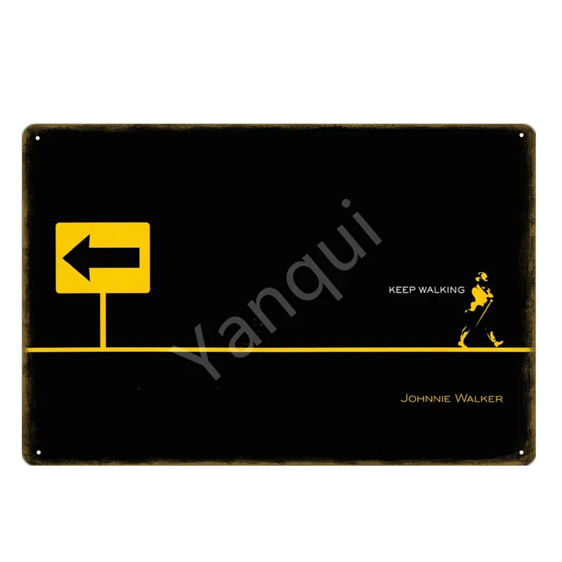 YB0150BI Золотая этикетка Джонни Уокер виски пиво металлическая жестяная вывеска Винтаж Ретро вино плакат Бар Паб Клуб магазин вечерние Декор для дома YI-170 - Цвет: YB0150BI