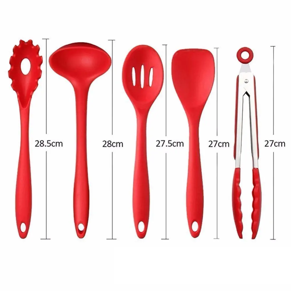 10 шт./компл. набор силиконовых лопаточек антипригарная кухонная посуда ложка для