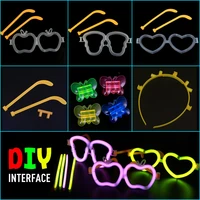 luminous glasses stick fluorescence light glow sticks diy butterfly model toy accessories party festival supplies model headband
