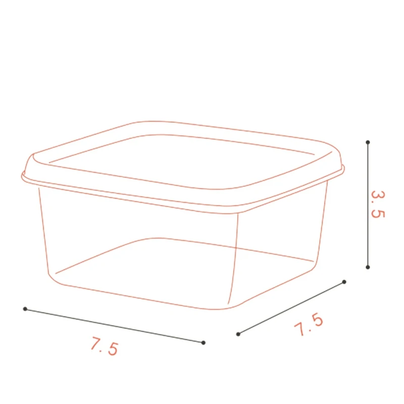 Мини герметичная коробка из полипропилена 4 шт. Портативная Домашняя маленькая