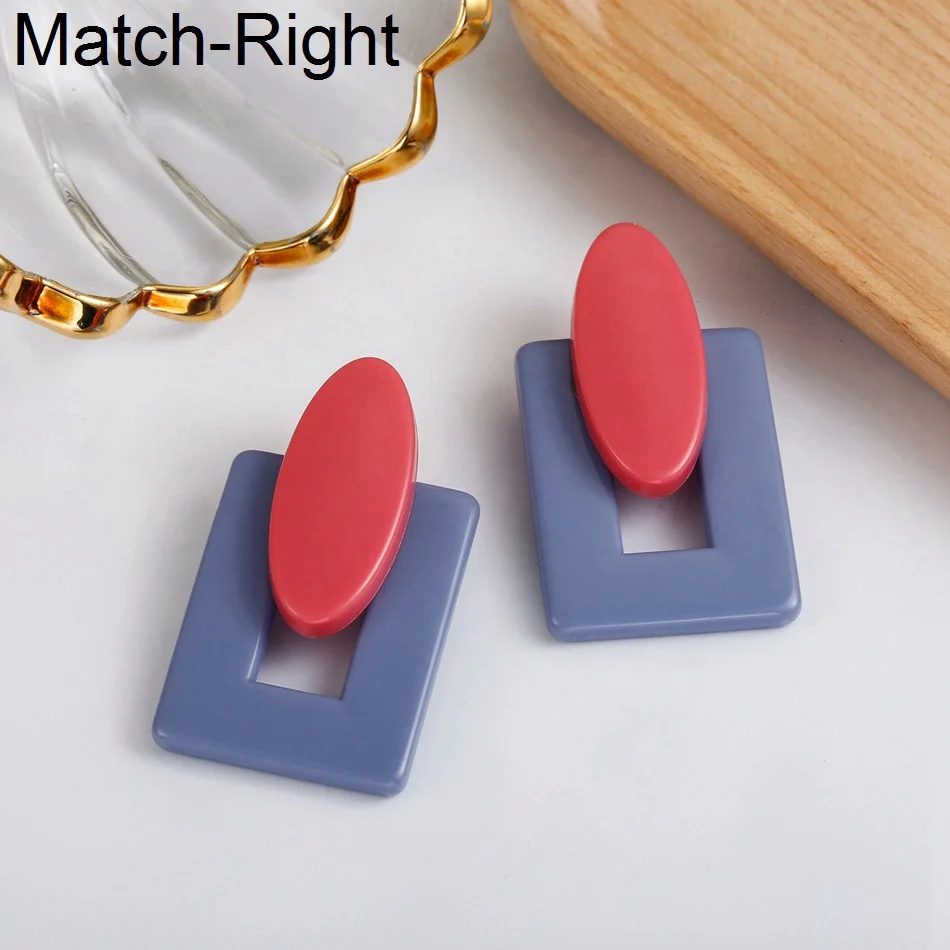 Женские большие массивные геометрические серьги Match Right для женщин акриловые