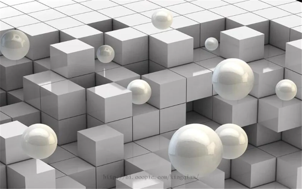 

milofi custom wallpaper mural 3d square ball living room bedroom background wallpaper mural