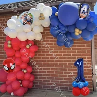 152pcs marvel spiderman captain america party balloon kids brithday arch garland balloon kit baby shower birthday party decor