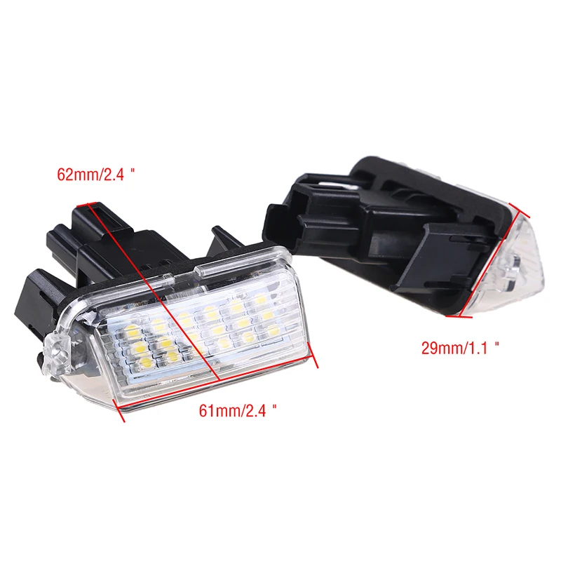 Автомобильный светодиодный светильник POSSBAY для номерного знака 2 шт. 12 В 18 SMD лампа