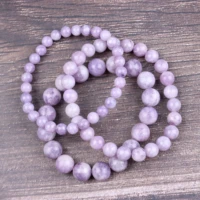 5a natural stone energ bracelet purple lithium round loose bead jewelry couple women man gemstone gift handmade strand bracelets