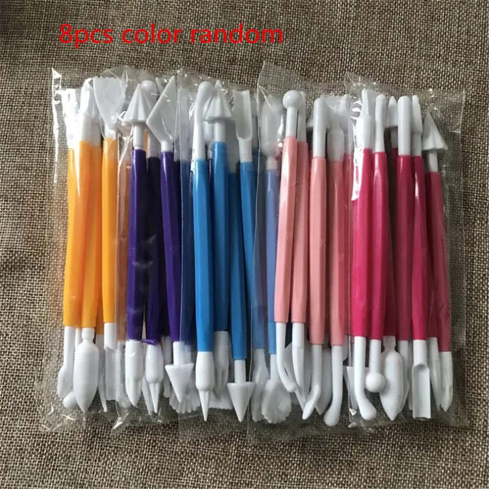8pcs color random 1/3/5/8 стержень/14 шт./компл. ручка воск керамическая глиняная скульптура Набор для моделирования провода инструмент текстуры Fimo игровое тесто многофункциональные ручные поделки - Цвет: 8pcs color random