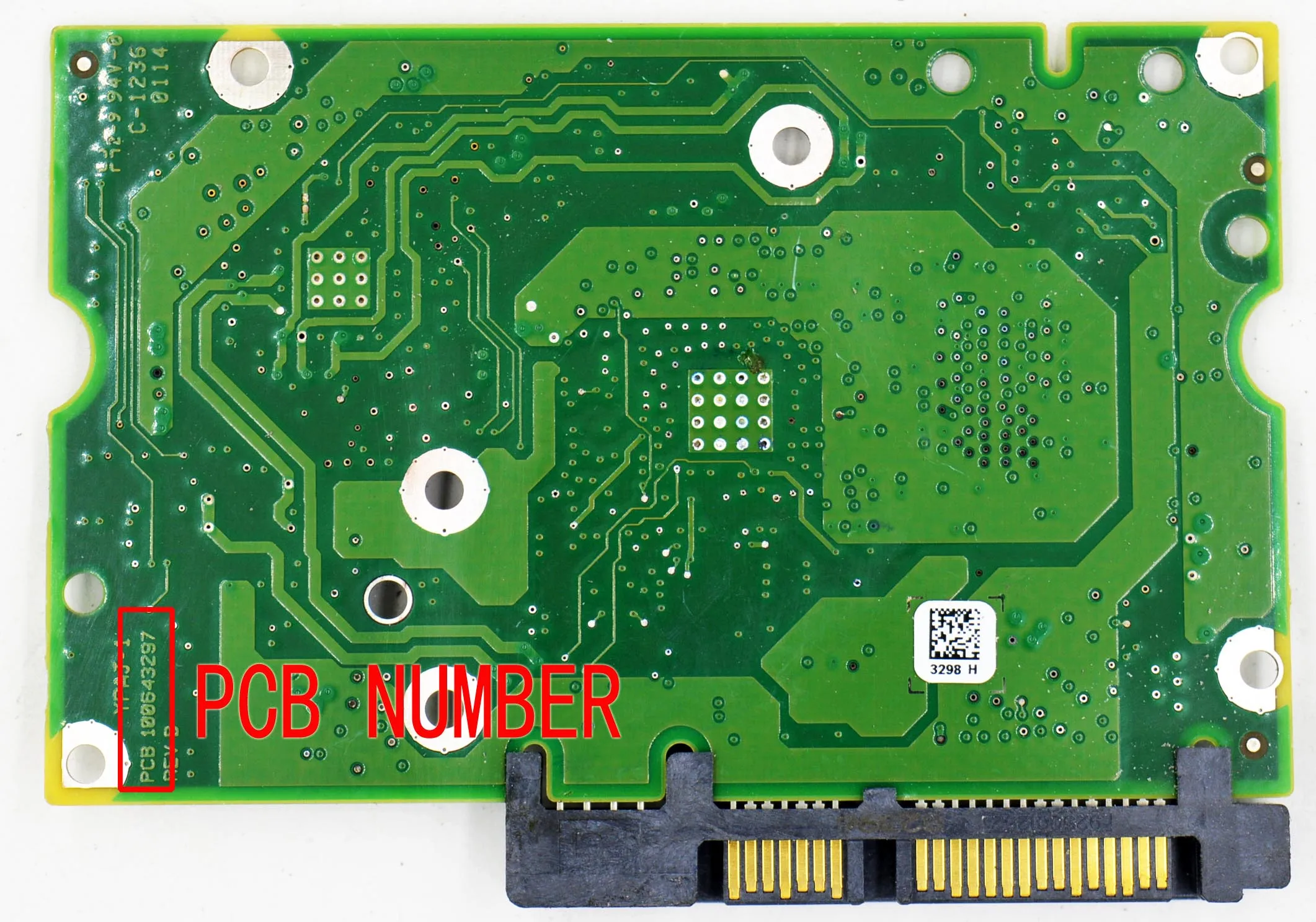 Детали жесткого диска печатная плата материнская 100643297 REV A / 3298 H для Seagate 3 5 SATA hdd