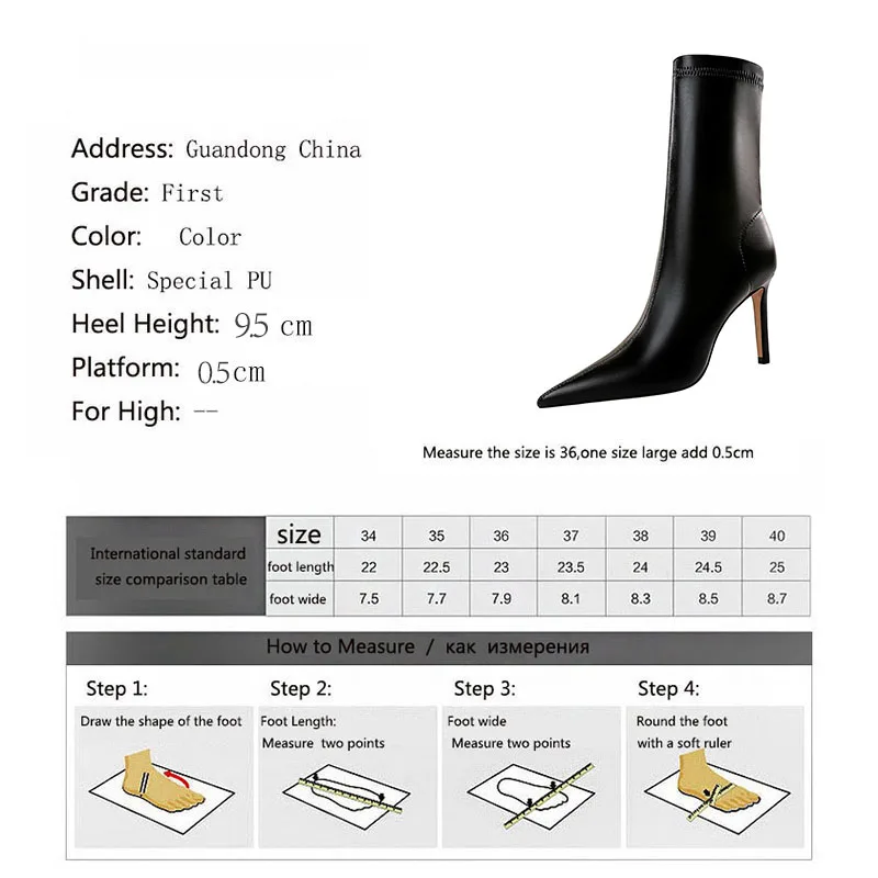

Meriahzheng Winter Fashion Stiletto Boots High-heeled Pointed Sexy Nightclub Short Boots Patent Leather Women Mid-up Boots DS