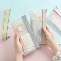 transparent pencil case for girls simple junior high school large capacity high school student stationery case stationery box