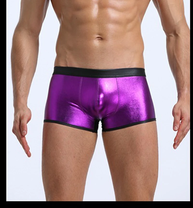 

Hot Underwear Men's 2020 brand new design sexy leather boxer