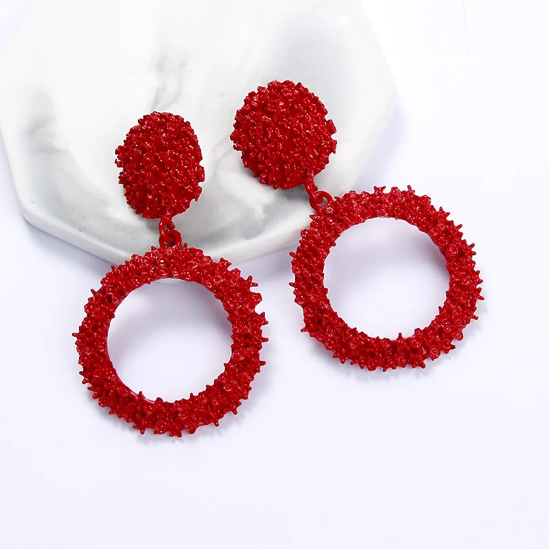 Винтажный геометрический круглые Висячие серьги для женщин ювелирные изделия