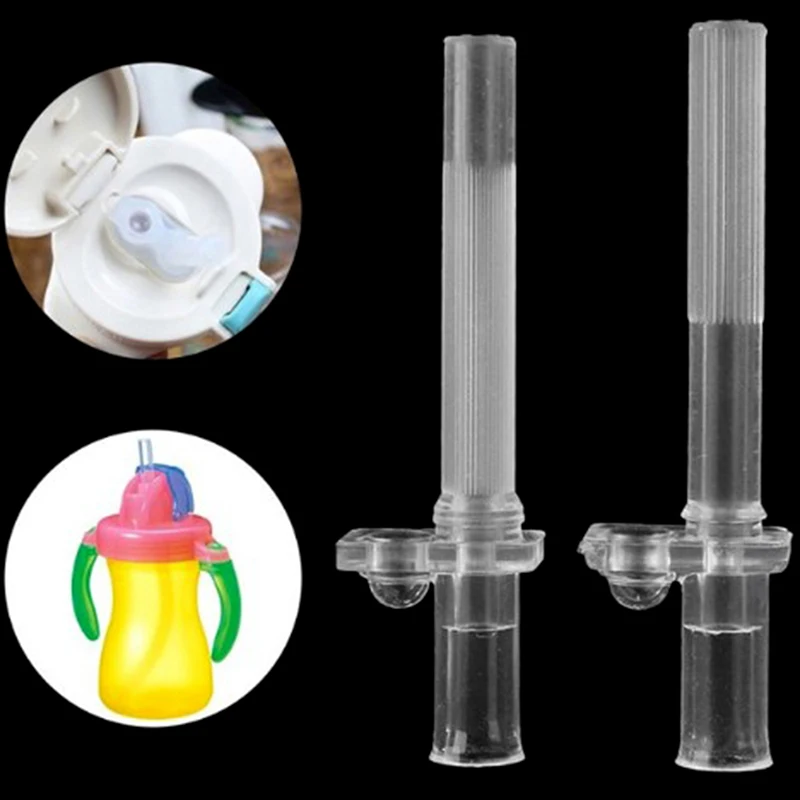 Botella de agua con pajita para beb&eacute;, taza para beber para ni&ntilde;os, accesorios de silicona suave-1