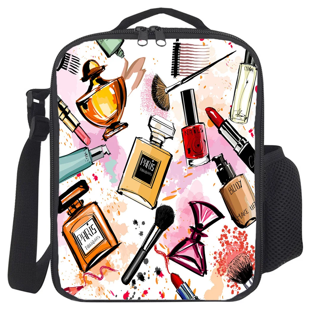 Новые сумки для ланча женская косметика духи губная помада гребень с бантиком