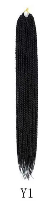 Qphair Ombre Сенегальские вьющиеся волосы крючком косы 24 дюйма 30 корней/упаковка синтетические плетеные волосы для женщин черные кроличьи волосы - Цвет: y1