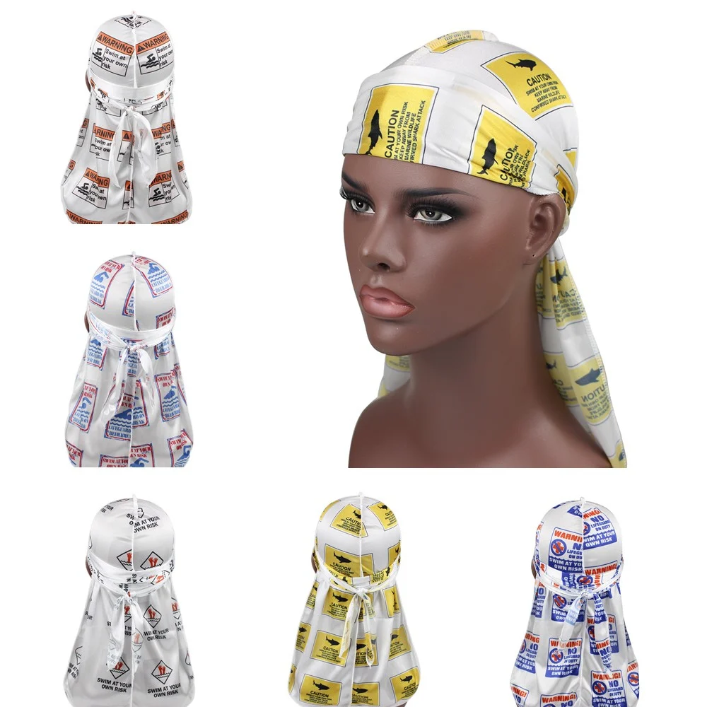 Мужская шелковая бандана Durag шелковистая Бандана с принтом для плавания