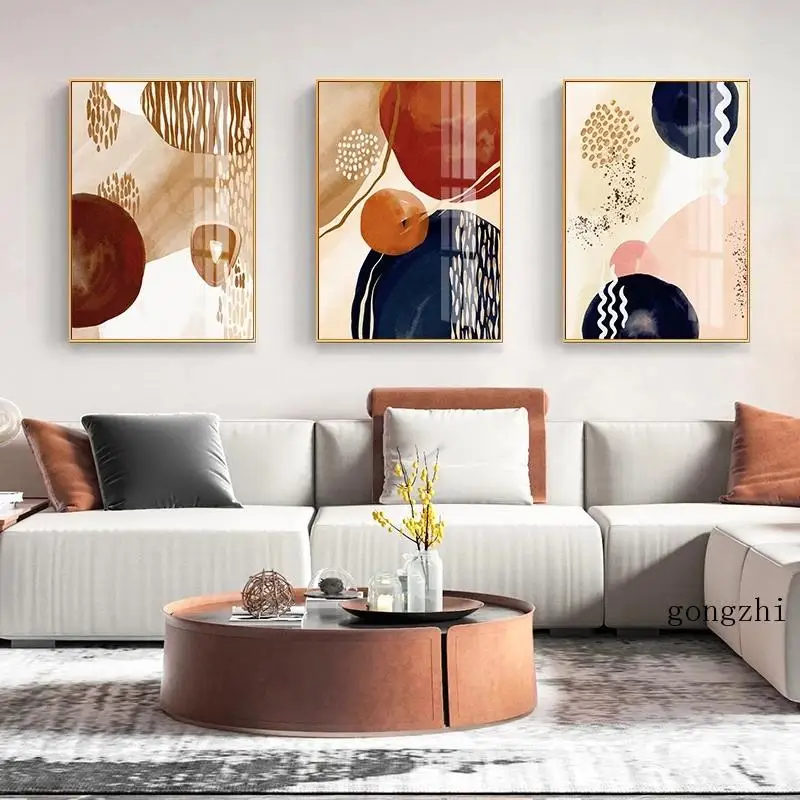 

Vintage Orange Poster Minimalist Geometric Abstract Line Canvas Painting and Prints Wall Art Pictures Living Room Home Decor