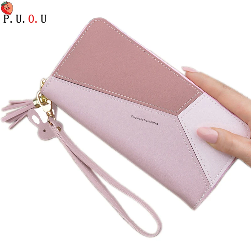 Женский клатч розовые синие кошельки с карманом для мобильного телефона кошелек