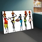 Современный абстрактный Африканский женский холст настенные картины постеры и принты настенные художественные картины для гостиной домашний декор