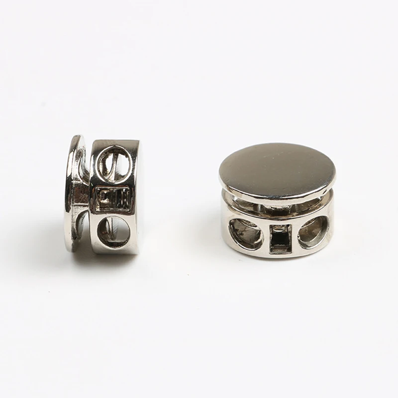 Плоский фиксатор шнура из сплава зажим для веревки с двумя отверстиями шнурка