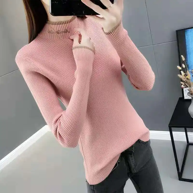 

Don't plus Velvet/plus Velvet Thickening Sweater Female Style for Autumn and Winter Long-Sleeve Knit Low Waist Jersey Slim Warm