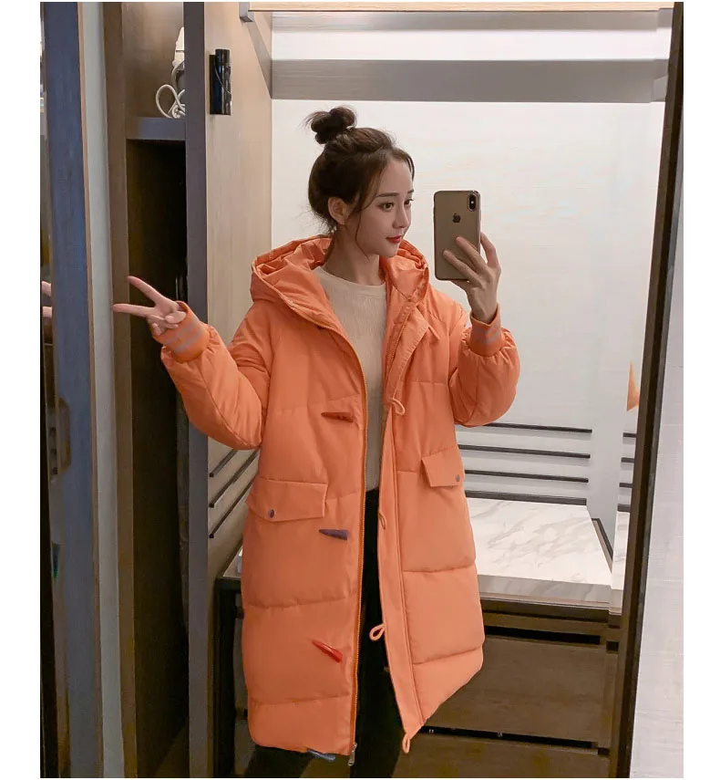 Women's Bomber Jacket 2020 Winter Oversized Loose Cotton Padded Jackets Warm Parkas Long Coats Hooded Women Young's | Женская