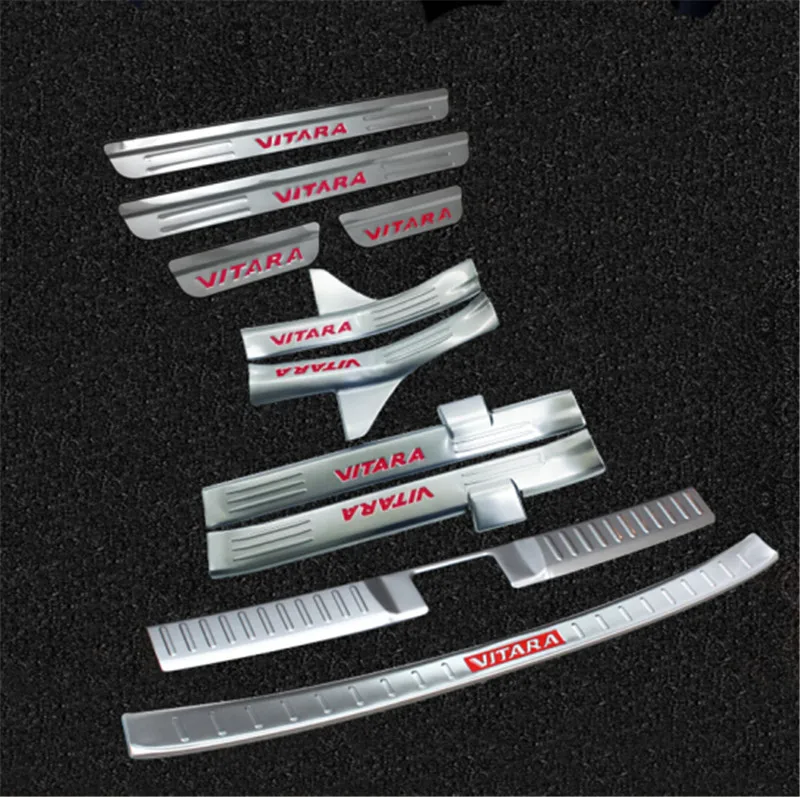 Автомобильный Стайлинг нержавеющая сталь задний бампер крышка для двери