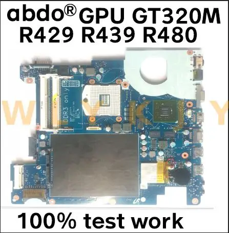 BA41-01190A для Samsung R429 R439 R480 Материнская плата ноутбука BA92-06021A BA92-06021B PGA989 HM55 GPU GeForce 320M100%