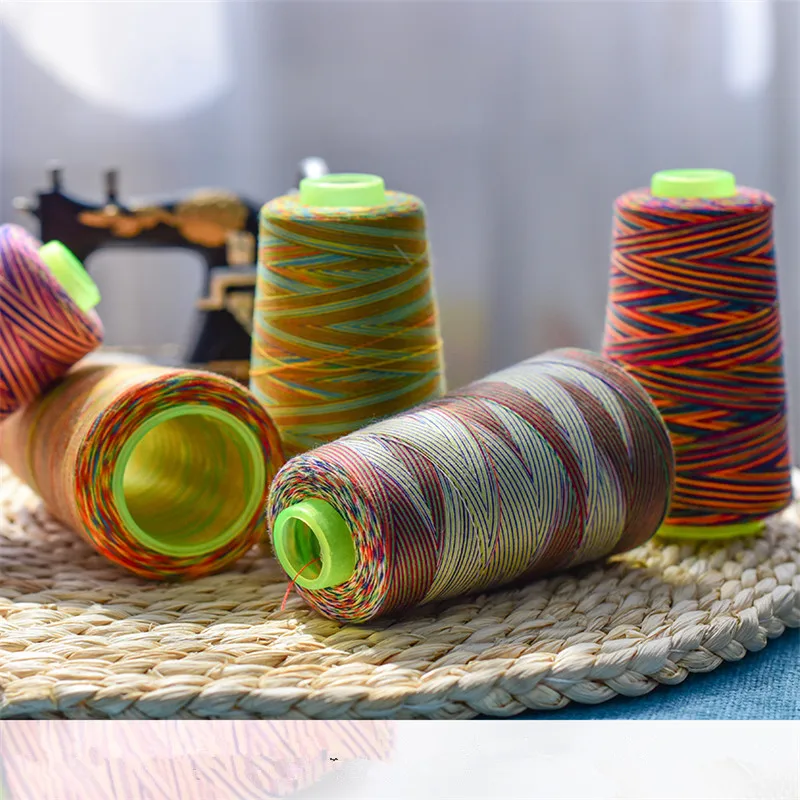 Высокопрочная цветная вышивка нить для шитья Радужная линия DIY швейная одежда