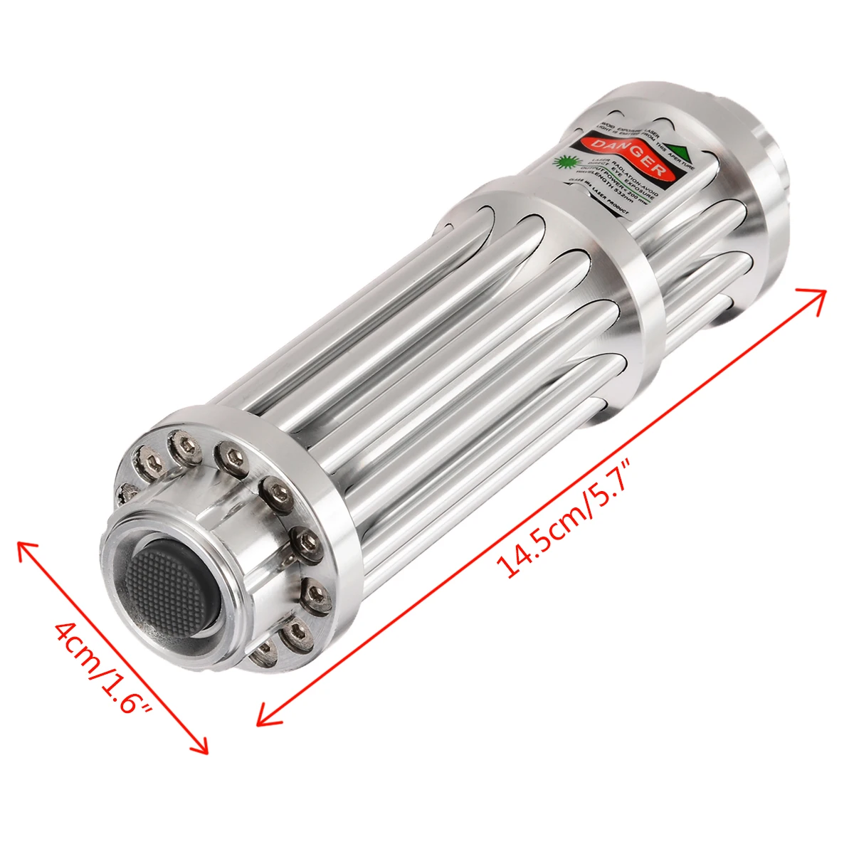 1pc Silver 532nm Green Laser Pointer 20 Miles Pen Lazer Zoomable Beam Light Focus Adjustable 0.5MW Gifts 