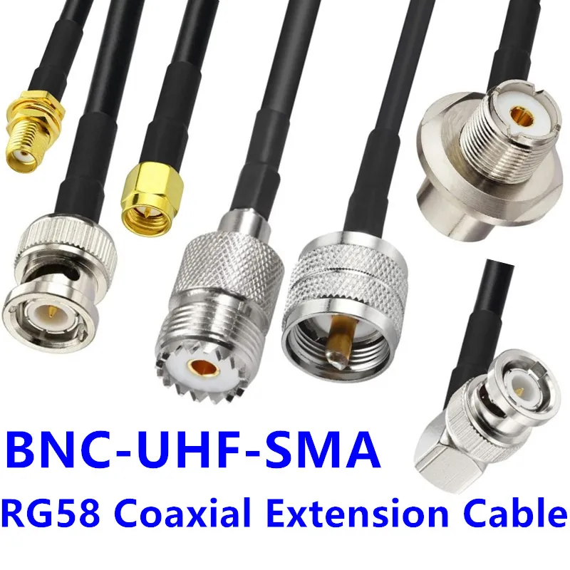 Коннектор JXRF с разъемом BNC SMA на PL259 UHF Удлинительный кабель медный фидерный провод