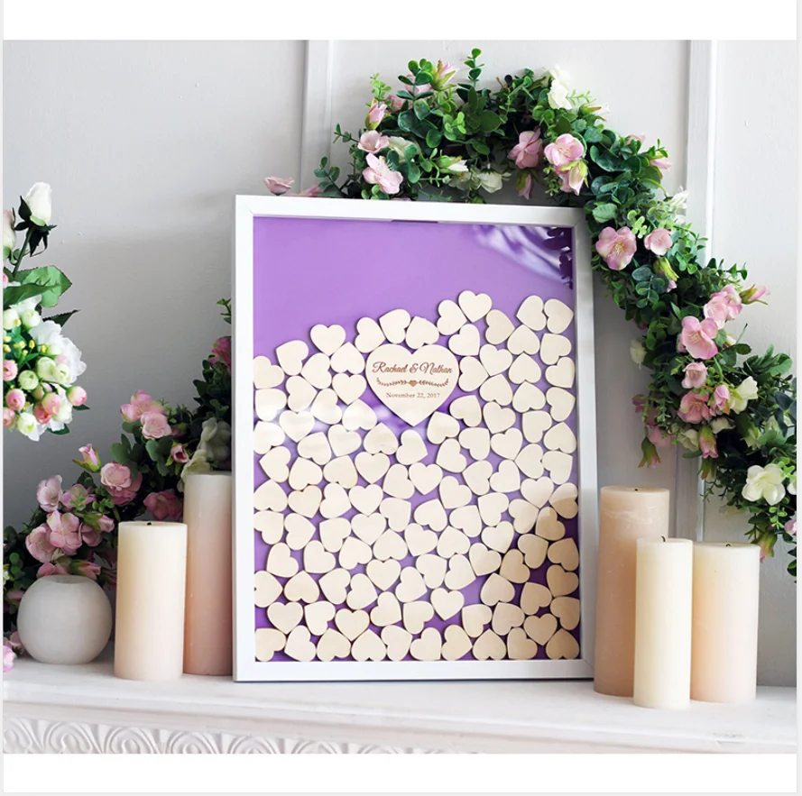 Уникальная Свадебная Гостевая книга на заказ подвесная коробка