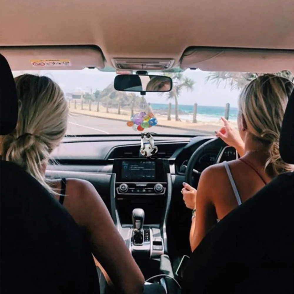 Cat Car Hanging Ornament with Colorful Balloon Interior Decor Home Decoration | Автомобили и мотоциклы