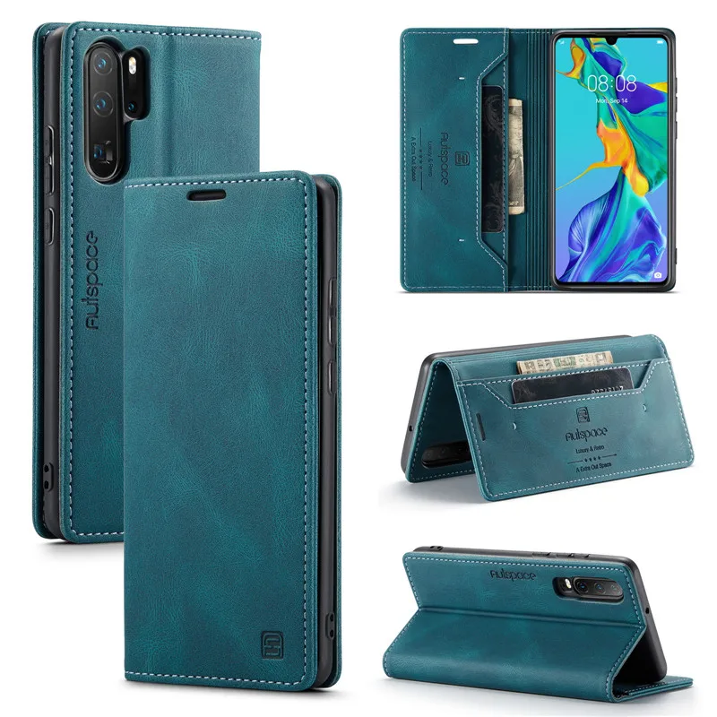 Чехол для Huawei P30 Lite кошелек магнитная карта флип-чехол Pro роскошный кожаный