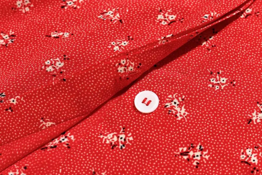 Женское платье-миди с цветочным принтом Bazaleas красное платье во французском стиле