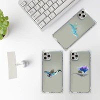 ocean cartoon whale animal phone case transparent for iphone 7 8 11 12 se 2020 mini pro x xs xr max plus