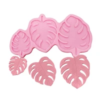 1pcs 3 sizes monstera leave silicone mold fondant cake decoration silicone mold hand made decorating leaves chocolate candy