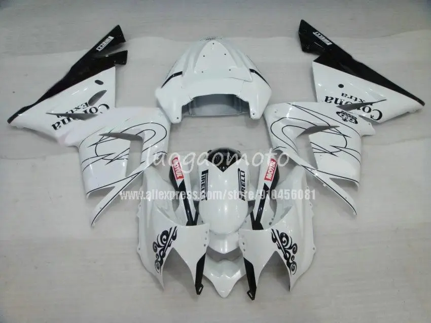 

Injection Plastic Fairings for white black Kawasaki Zx10r 2004 Bodywork Kits Zx10r 04 Full Body Kits Zx 10r 05 2004 - 2005
