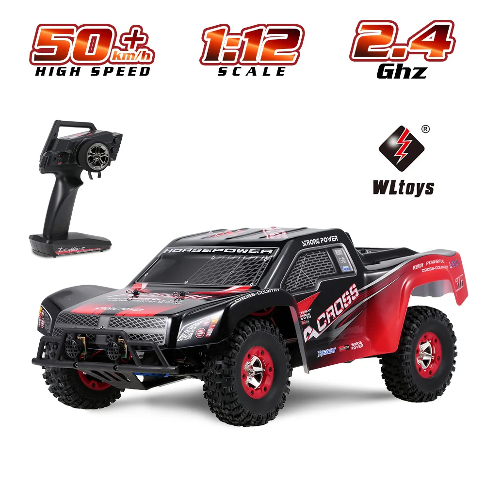 Wltoys 12423 Радиоуправляемый автомобиль 1/12 Масштаб 2 4G 4WD 50 км/ч высокоскоростной