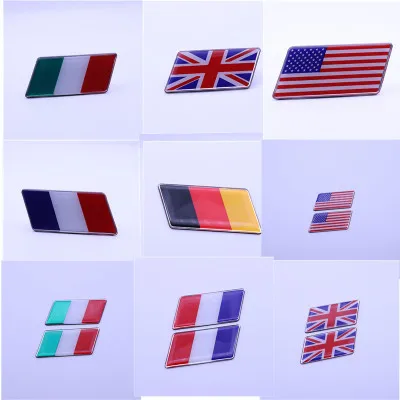 Стайлинг автомобиля 50 шт. 3D Флаги Великобритании США Италии Франции Германии