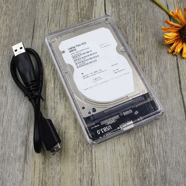 

Portable External HDD Enclousure 2.5 Inches Transparent Mobile USB Storage Devices for Laptop SGA998